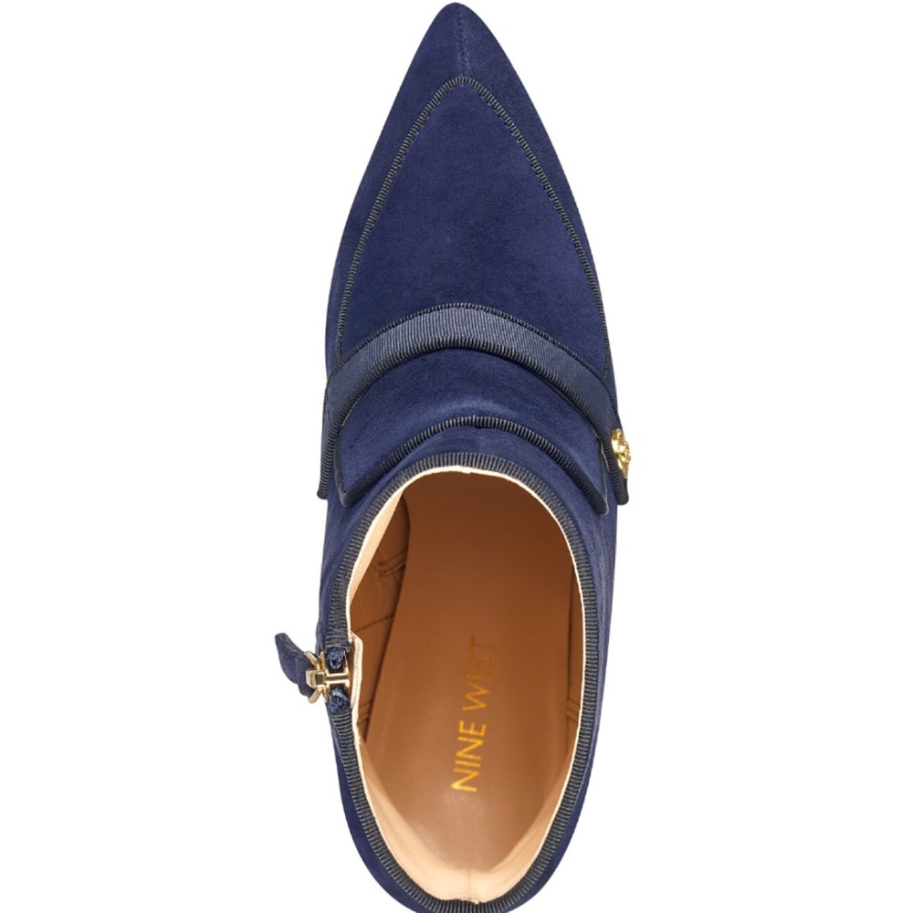 Nine West Suede Navy Booties - Picture 3 of 6